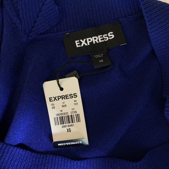 Express Sweater Women XS Extra Small Dolman Elastic Hem Pullover Slouchy Cropped - Picture 7 of 10